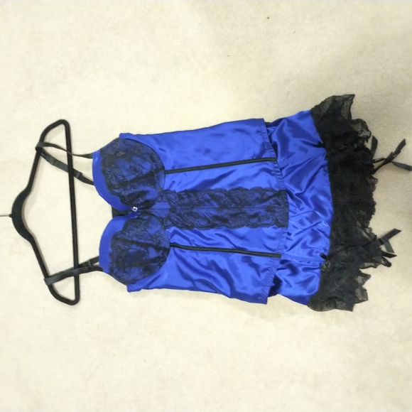 Cacique Satin & Lace Bustier / Corset & Garter Skirt Set Sz 18/20 - Picture 6 of 16